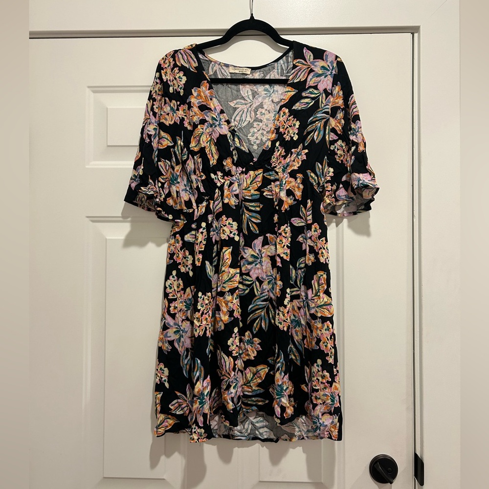 Lovestitch V Neck Floral Mini Dress
